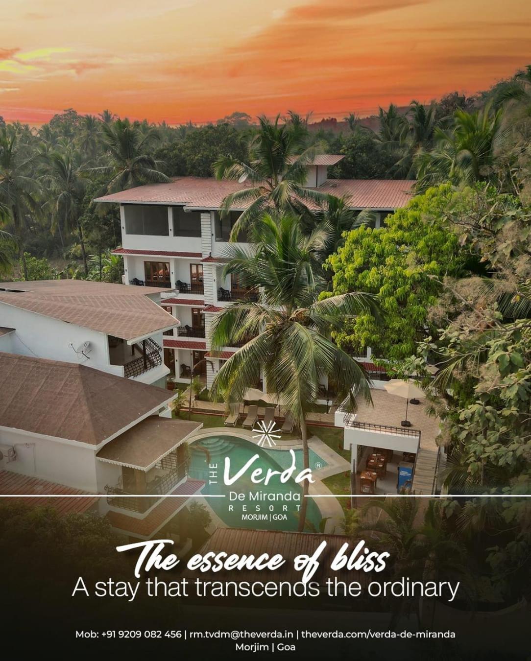 The Verda De Miranda Resort Morjim North Goa Exterior photo